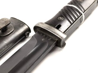 Seitengewehr Modell 84/98 für k98 der Wehrmacht. Nummerngleiches Stück von Carl Eickhorn 1939