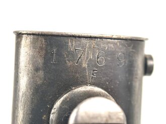 Seitengewehr Modell 84/98 für k98 der Wehrmacht. Nummerngleiches Stück von S/244.G