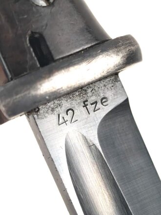 Seitengewehr Modell 84/98 für k98 der Wehrmacht. Nummerngleiches Stück von fze 42