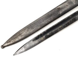 Seitengewehr Modell 84/98 für k98 der Wehrmacht. Nummerngleiches Stück von 43 asw