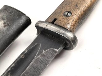 Seitengewehr Modell 84/98 für k98 der Wehrmacht. Nummerngleiches Stück von 43 asw