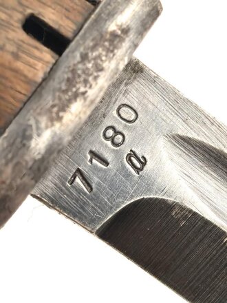 Seitengewehr Modell 84/98 für k98 der Wehrmacht. Nummerngleiches Stück von 43 asw