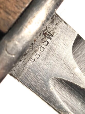 Seitengewehr Modell 84/98 für k98 der Wehrmacht. Nummerngleiches Stück von 43 asw