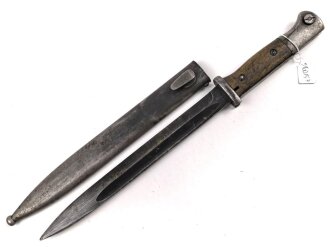 Seitengewehr Modell 84/98 für k98 der Wehrmacht. Nummerngleiches Stück von 43 asw