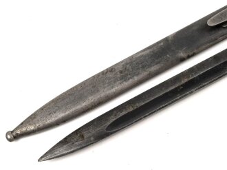 Seitengewehr Modell 84/98 für k98 der Wehrmacht. Nummerngleiches Stück von 43 asw