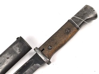 Seitengewehr Modell 84/98 für k98 der Wehrmacht. Nummerngleiches Stück von 43 asw