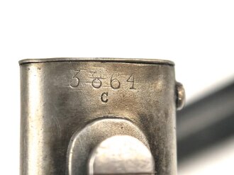 Seitengewehr Modell 84/98 für k98 der Wehrmacht. Nummerngleiches Stück von S/184 G