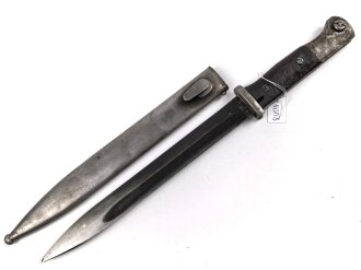 Seitengewehr Modell 84/98 für k98 der Wehrmacht. Nummerngleiches Stück von S/184 G