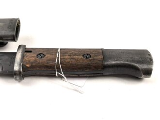 Seitengewehr Modell 84/98 für k98 der Wehrmacht. Nummerngleiches Stück von 42 fnj