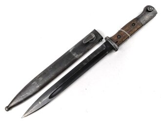 Seitengewehr Modell 84/98 für k98 der Wehrmacht. Nummerngleiches Stück von 42 fnj