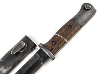 Seitengewehr Modell 84/98 für k98 der Wehrmacht. Nummerngleiches Stück von 42 fnj