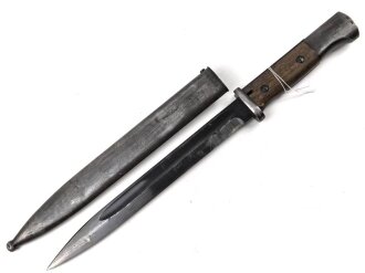 Seitengewehr Modell 84/98 für k98 der Wehrmacht. Nummerngleiches Stück von 42 fnj