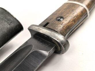 Seitengewehr Modell 84/98 für k98 der Wehrmacht. Nummerngleiches Stück von 42 cof