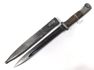 Seitengewehr Modell 84/98 für k98 der Wehrmacht. Nummerngleiches Stück von 42 cof