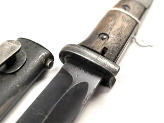 Seitengewehr Modell 84/98 für k98 der Wehrmacht. Nummerngleiches Stück von 42 cof