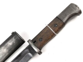 Seitengewehr Modell 84/98 für k98 der Wehrmacht. Nummerngleiches Stück von 42 cof