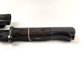 Seitengewehr Modell 84/98 für k98 der Wehrmacht. Nummerngleiches Stück von 41 cvl