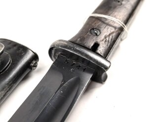 Seitengewehr Modell 84/98 für k98 der Wehrmacht. Nummerngleiches Stück von 41 cvl