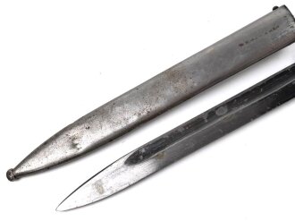 Seitengewehr Modell 84/98 für k98 der Wehrmacht. Nummerngleiches Stück von 42 agv