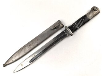 Seitengewehr Modell 84/98 für k98 der Wehrmacht. Nummerngleiches Stück von 42 agv