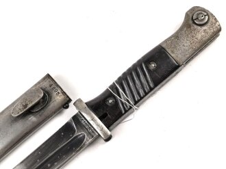 Seitengewehr Modell 84/98 für k98 der Wehrmacht. Nummerngleiches Stück von 42 agv