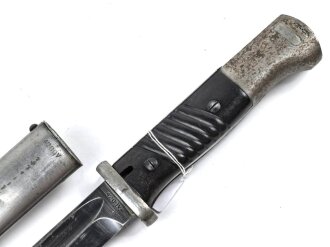 Seitengewehr Modell 84/98 für k98 der Wehrmacht. Nummerngleiches Stück von 42 agv