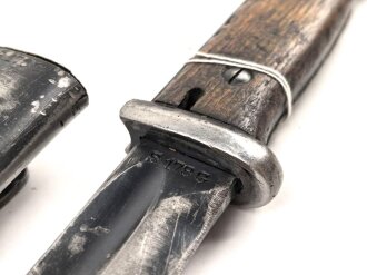 Seitengewehr Modell 84/98 für k98 der Wehrmacht. Nummerngleiches Stück von S.178 G