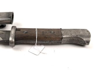 Seitengewehr Modell 84/98 für k98 der Wehrmacht. Nummerngleiches Stück von 42 ddl