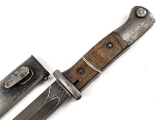 Seitengewehr Modell 84/98 für k98 der Wehrmacht. Nummerngleiches Stück von 42 ddl