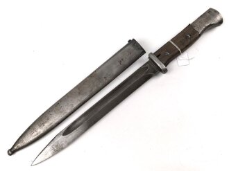 Seitengewehr Modell 84/98 für k98 der Wehrmacht. Nummerngleiches Stück von 42 ddl