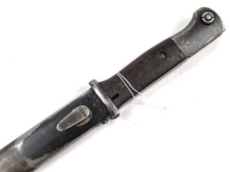 Seitengewehr Modell 84/98 für k98 der Wehrmacht. Nummerngleiches Stück von E.u.F.Hörster 1937