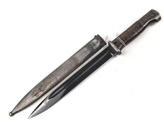 Seitengewehr Modell 84/98 für k98 der Wehrmacht. Nummerngleiches Stück von E.u.F.Hörster 1937