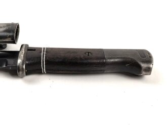 Seitengewehr Modell 84/98 für k98 der Wehrmacht. Nummerngleiches Stück von E.u.F.Hörster 1937