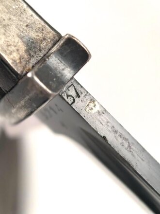 Seitengewehr Modell 84/98 für k98 der Wehrmacht. Nummerngleiches Stück von E.u.F.Hörster 1937