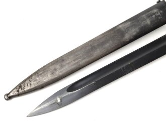 Seitengewehr Modell 84/98 für k98 der Wehrmacht. Nummerngleiches Stück von S/184 G