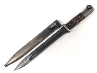 Seitengewehr Modell 84/98 für k98 der Wehrmacht. Nummerngleiches Stück von S/184 G