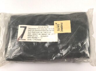 Großbritannien, ABC Schutzanzug Hose  "Smock protection N.B.C. No 1 MK I" datiert 1987, Originalverpackt, ungeöffnet