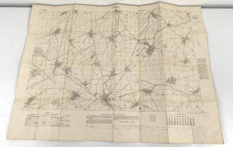 Großbritannien 1.Weltkrieg, " Trench map France Sheet 57C N.W"  Stand Oktober 1917