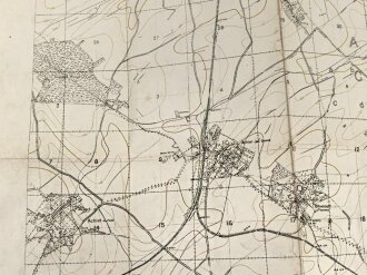 Großbritannien 1.Weltkrieg, " Trench map France Sheet 57C N.W"  Stand Oktober 1917