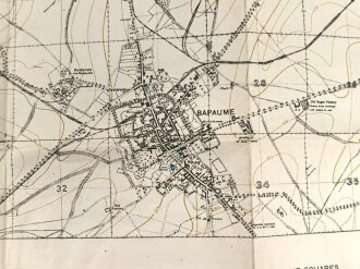 Großbritannien 1.Weltkrieg, " Trench map France Sheet 57C N.W"  Stand Oktober 1917