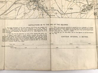 Großbritannien 1.Weltkrieg, " Trench map France Sheet 57C N.W"  Stand Oktober 1917