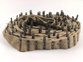 Russland 2. Weltkrieg, 250 Schluss Gurt für Maxim oder Vicker Maschinengewehr. Datiert 1944. Selten