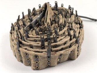 Russland 2. Weltkrieg, 250 Schluss Gurt für Maxim oder Vicker Maschinengewehr. Datiert 1944. Selten