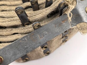 Russland 2. Weltkrieg, 250 Schluss Gurt für Maxim oder Vicker Maschinengewehr. Datiert 1944. Selten