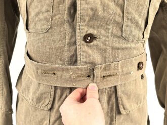 Großbritannien , Jacket, bush, khaki. Size 3, dated 1950. Used