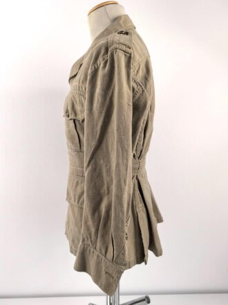 Großbritannien , Jacket, bush, khaki. Size 3, dated 1950. Used