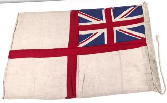 Großbritannien, Royal Navy white Ensign flag, size 18 x 34, dated 1943. Used, good condition