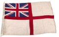 Großbritannien, Royal Navy white Ensign flag, size 18 x 34, dated 1943. Used, good condition