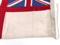 Großbritannien, Royal Navy white Ensign flag, size 18 x 34, dated 1943. Used, good condition