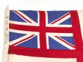 Großbritannien, Royal Navy white Ensign flag, size 18 x 34, dated 1943. Used, good condition